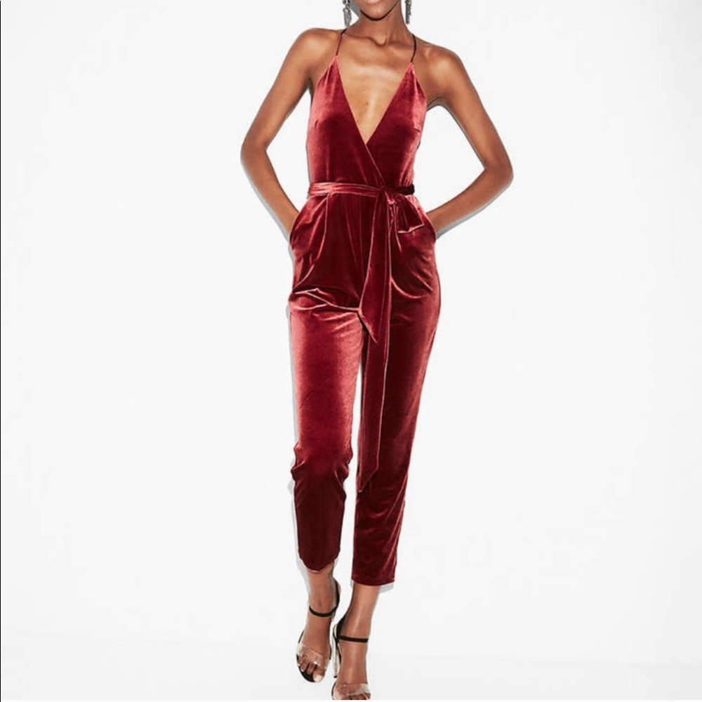 NWT Express Velvet Jumpsuit